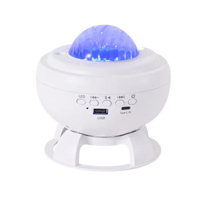 Rechargeable Bluetooth Speaker with Aurora & Moon Light